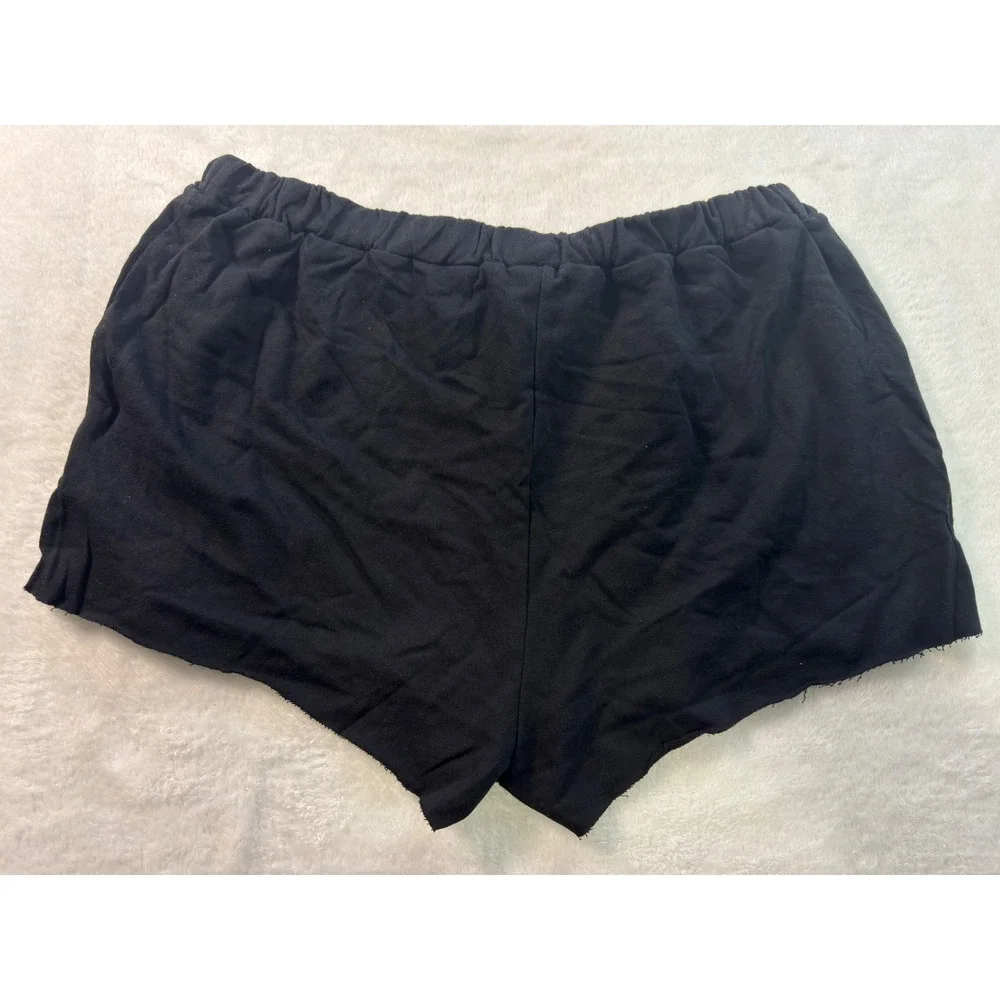 Ever Hottie Girls Black Cotton Raw Hem Drawstring Sweat Shorts VST2 L USA‎